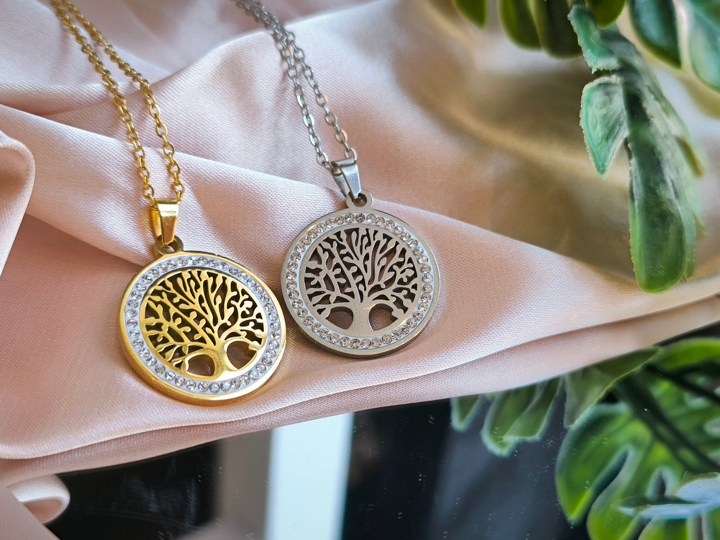 Collier arbre de vie strass