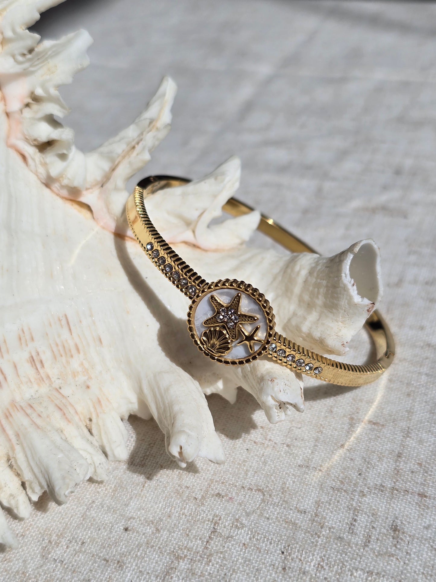 Bracelet Jonc "Étoile d'écume "
