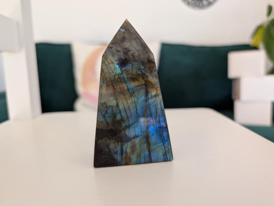 Pointe polie en Labradorite