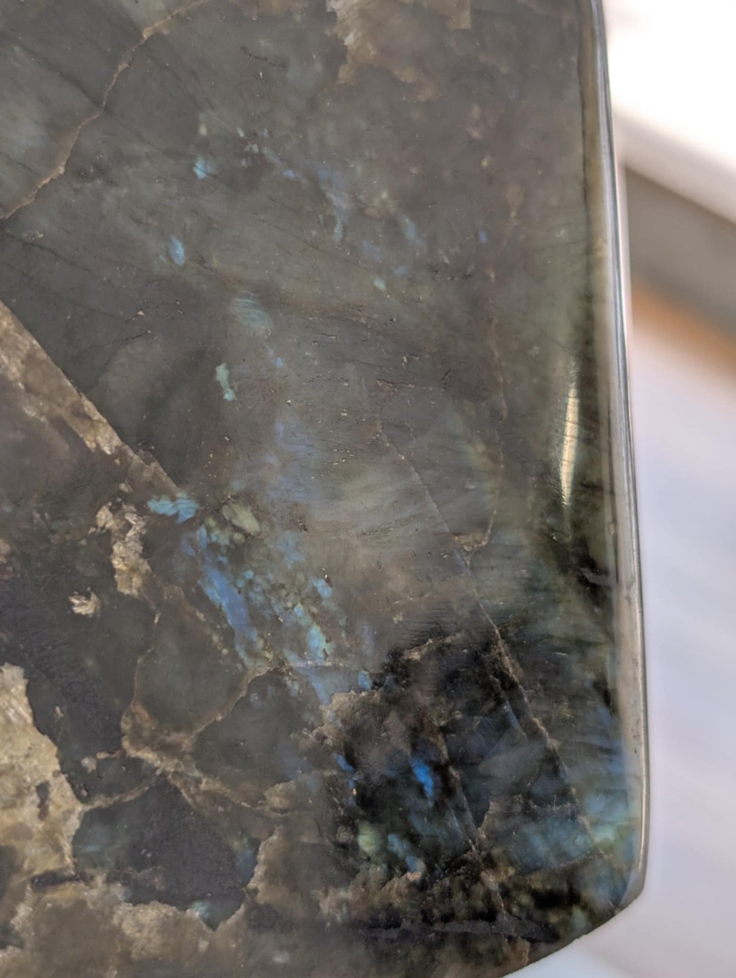 Forme libre de Labradorite polie