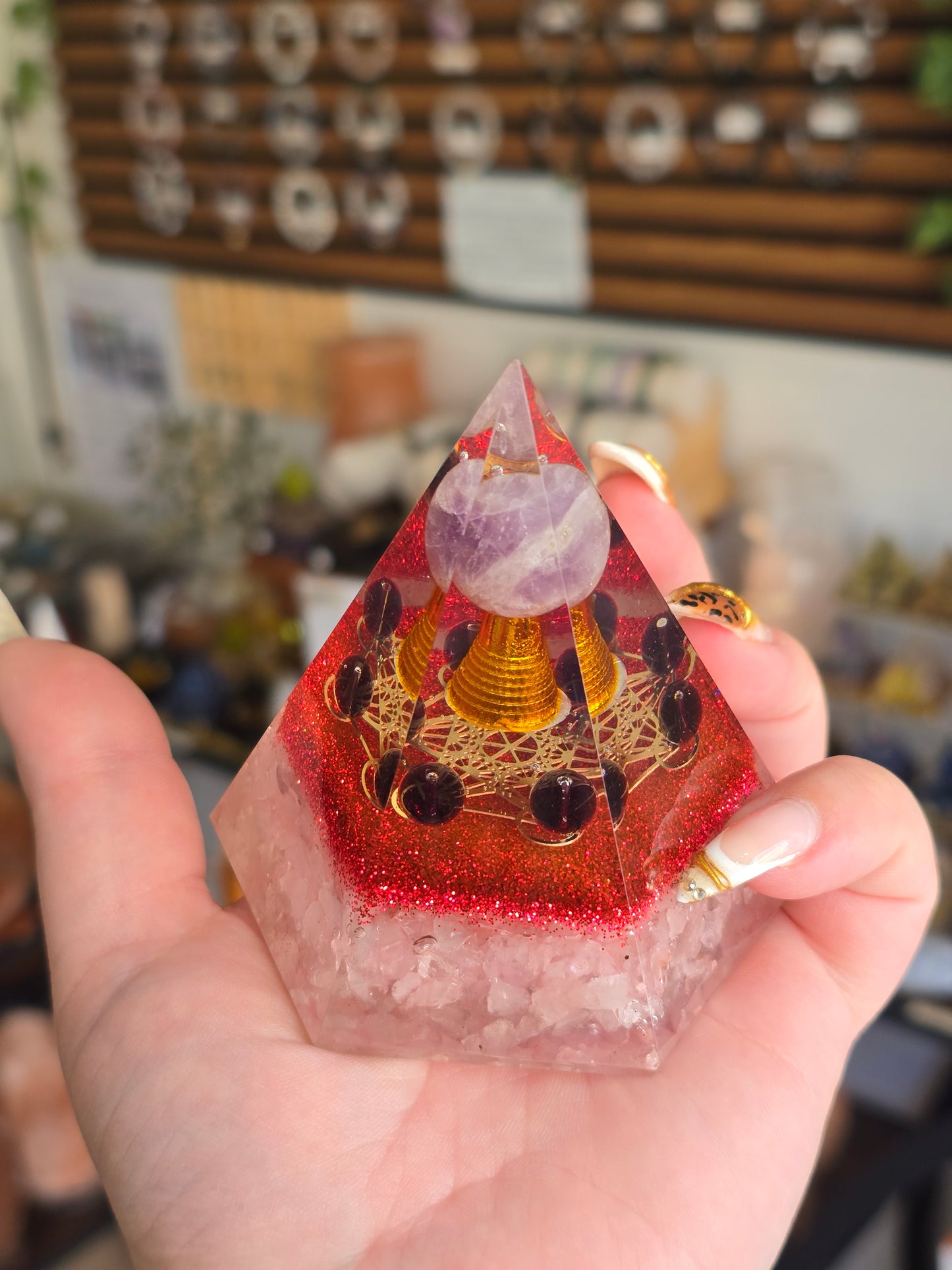 Orgonite – Quartz Rose & Améthyste - 'Paix & Amour inconditionnel'
