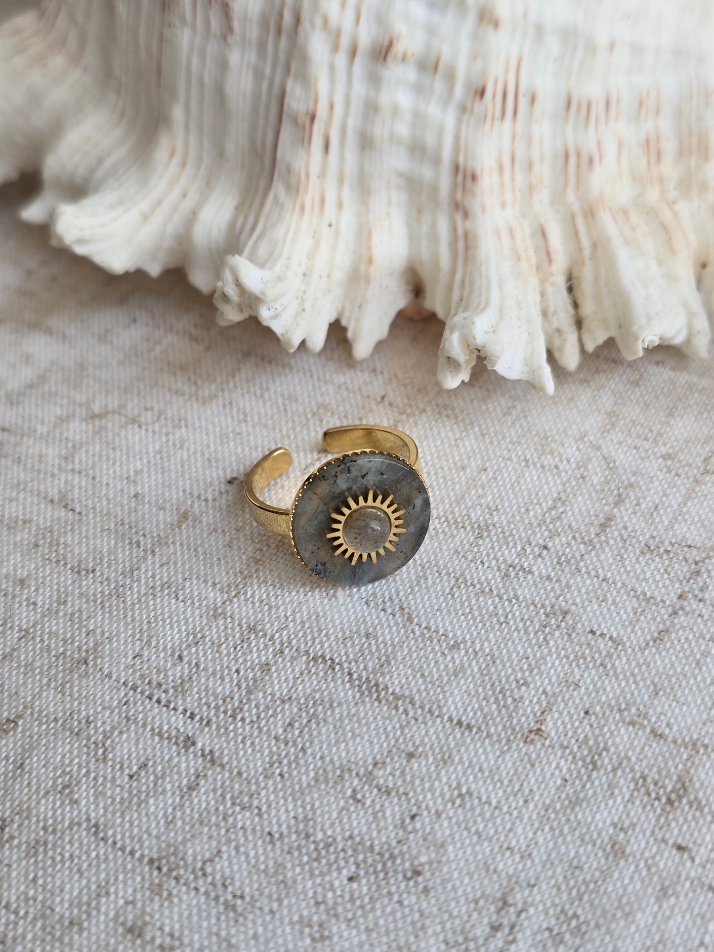 Bague en labradorite ou turquoise africaine