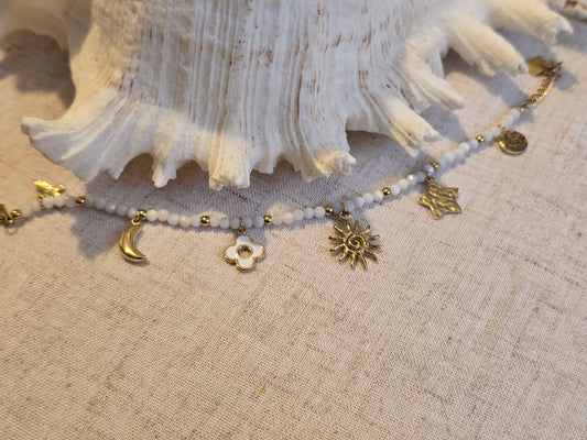 Bracelet Charms Astral agate blanche