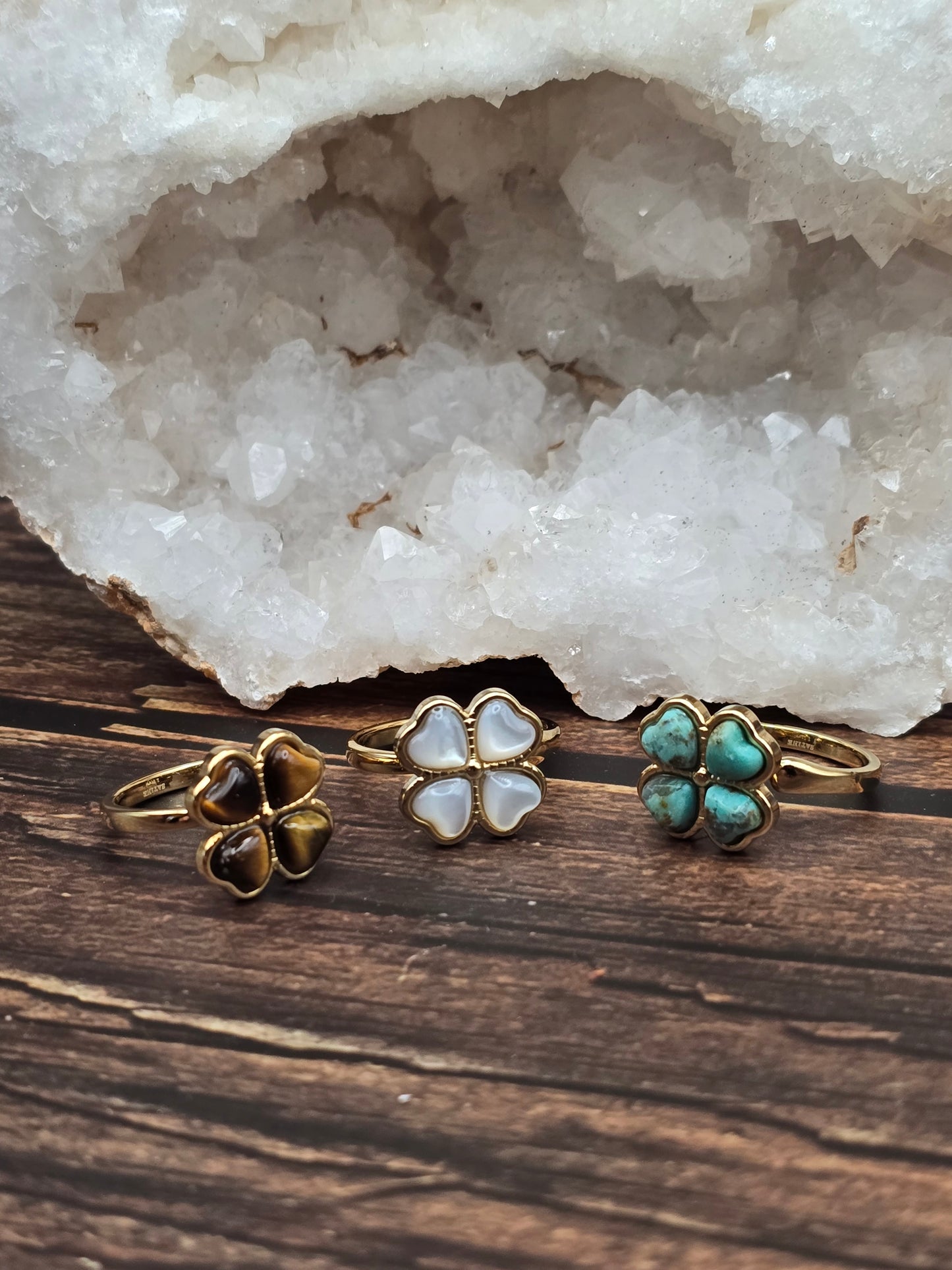 Bague anti stress trèfle