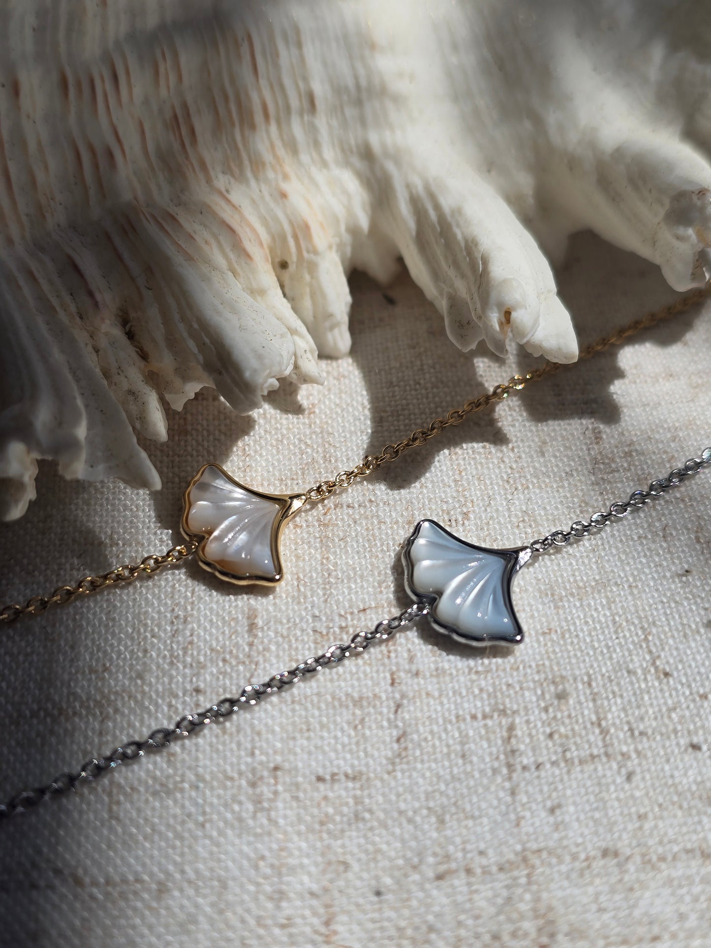 Bracelet feuille de Ginkgo