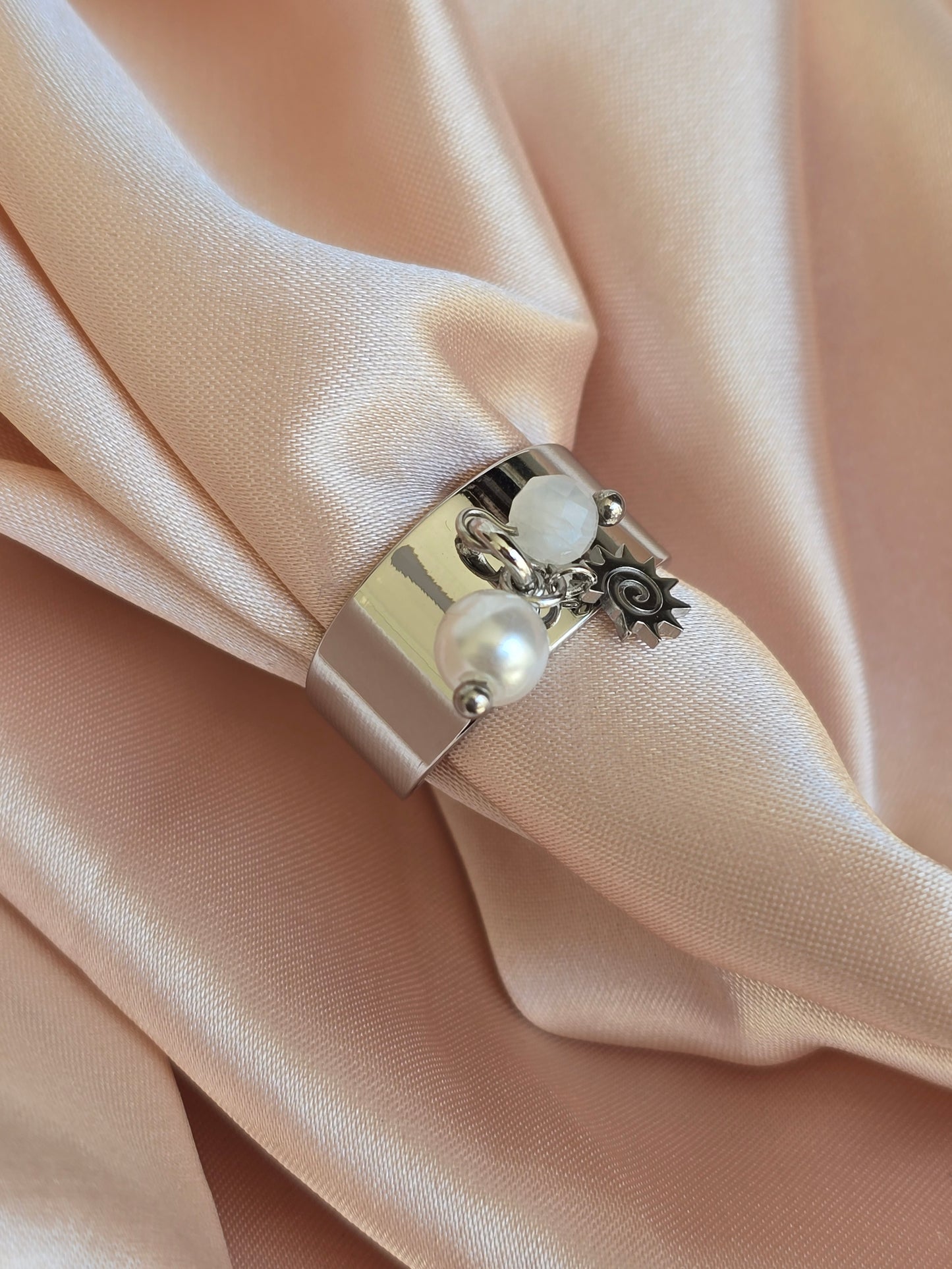 Bague breloque mer