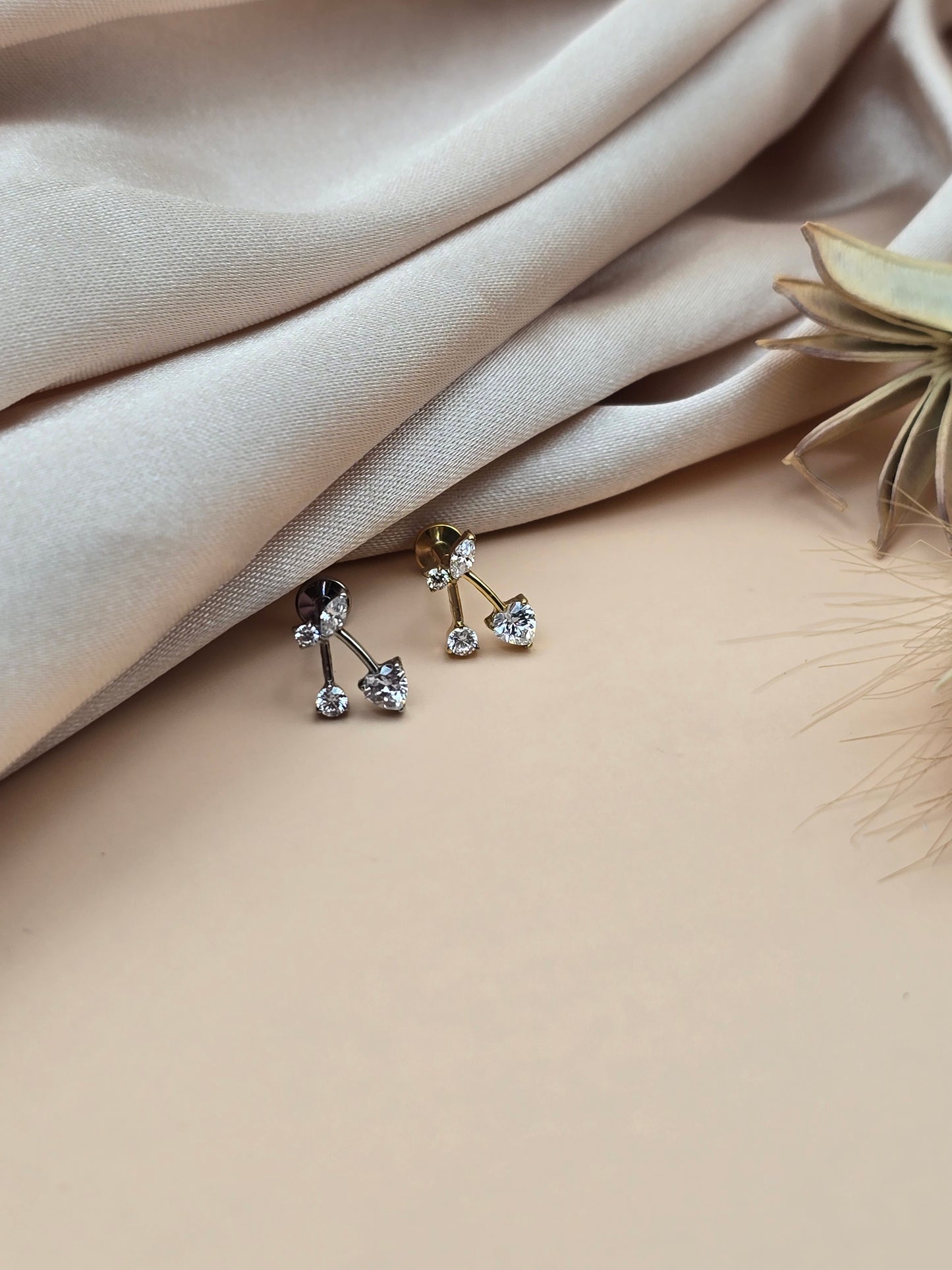 Piercing Cerises – Titane & Cristaux