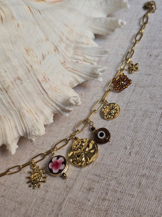 Bracelet Charms Bohème Doré