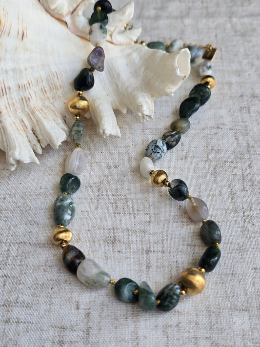 Collier inçi pierres naturelles