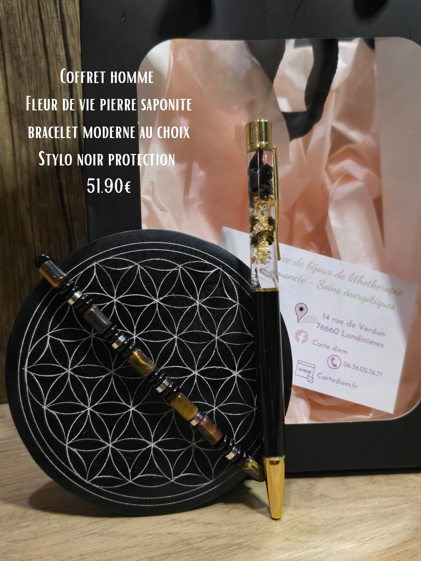 Coffret homme- Fleur de vie & protection