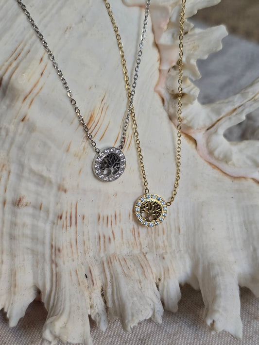 Collier minimaliste Arbre de Vie – Acier inoxydable