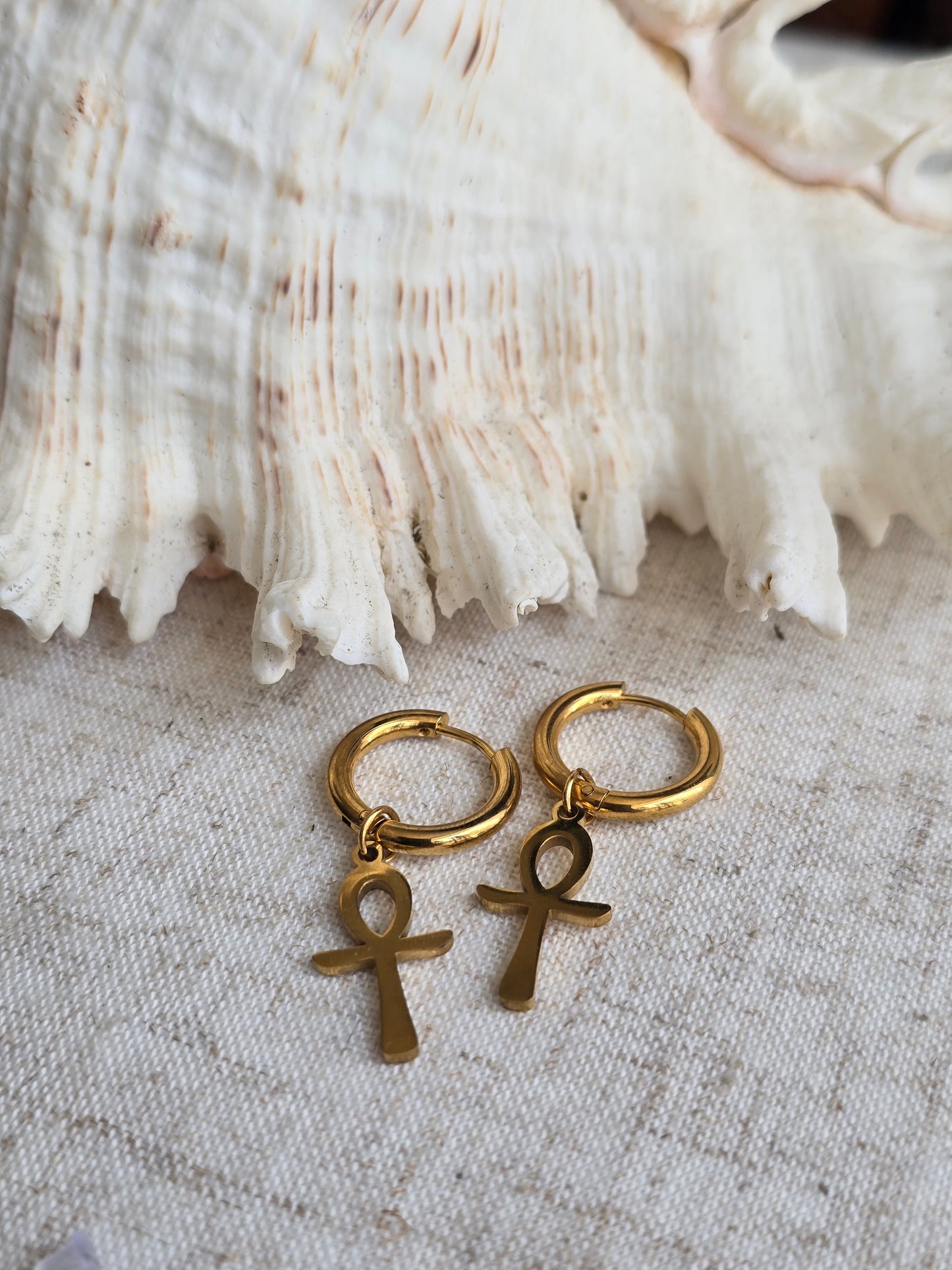 Boucles d'oreilles croix d'Ankh