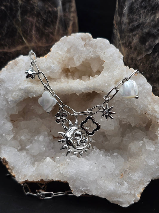 Collier breloque nacre