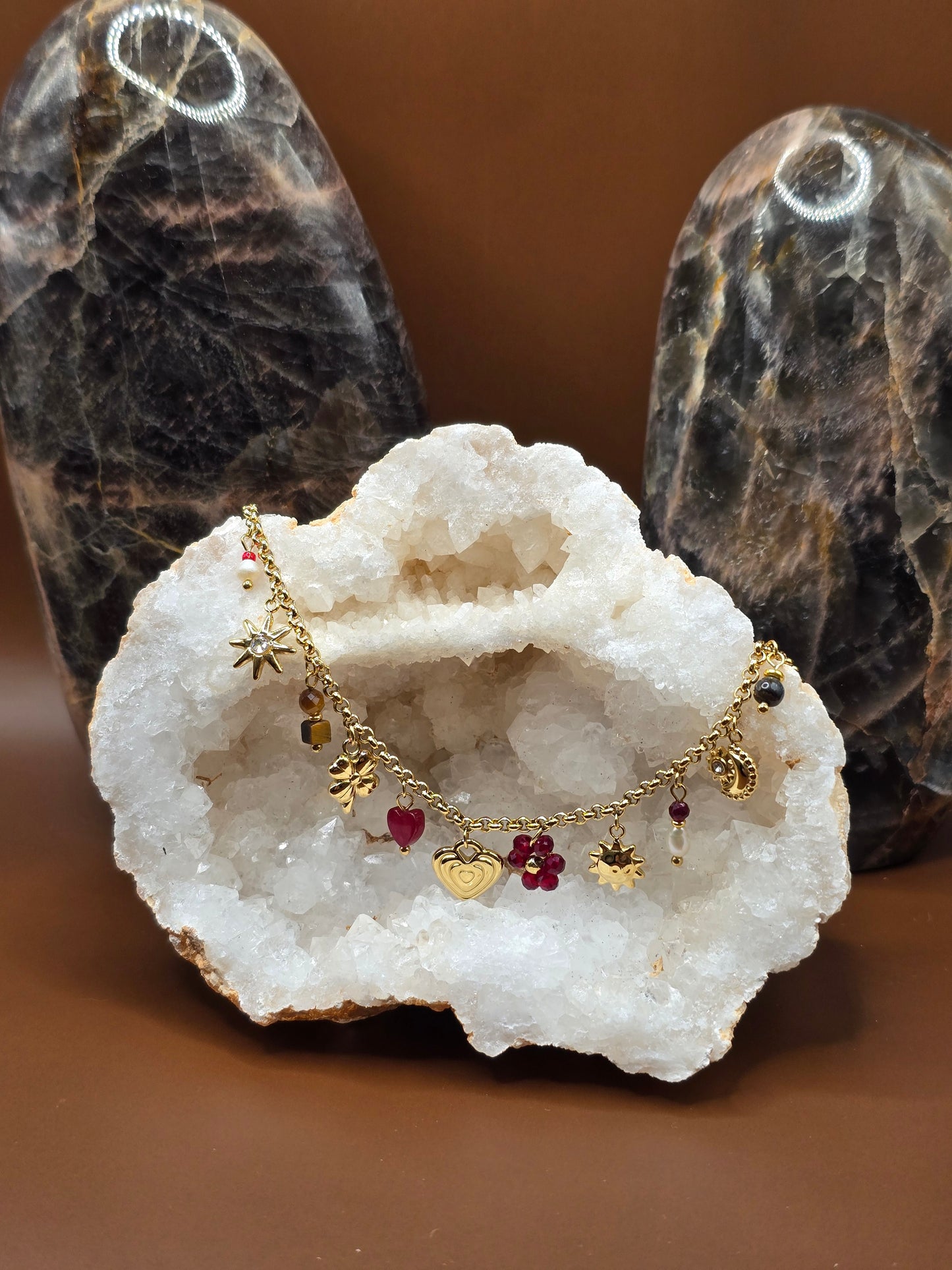 Collier en acier inoxydable doré "Oraya"