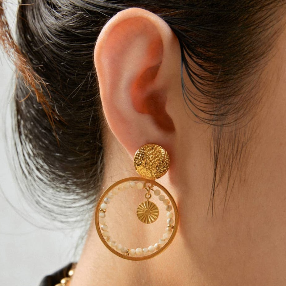 Créoles “Cercle Solaire” – Pierres naturelles