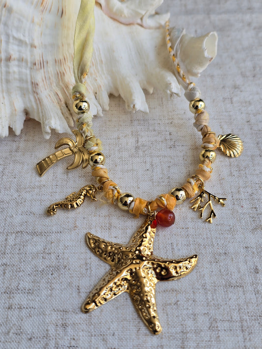 Collier "étoile de mer , hippocampe"
