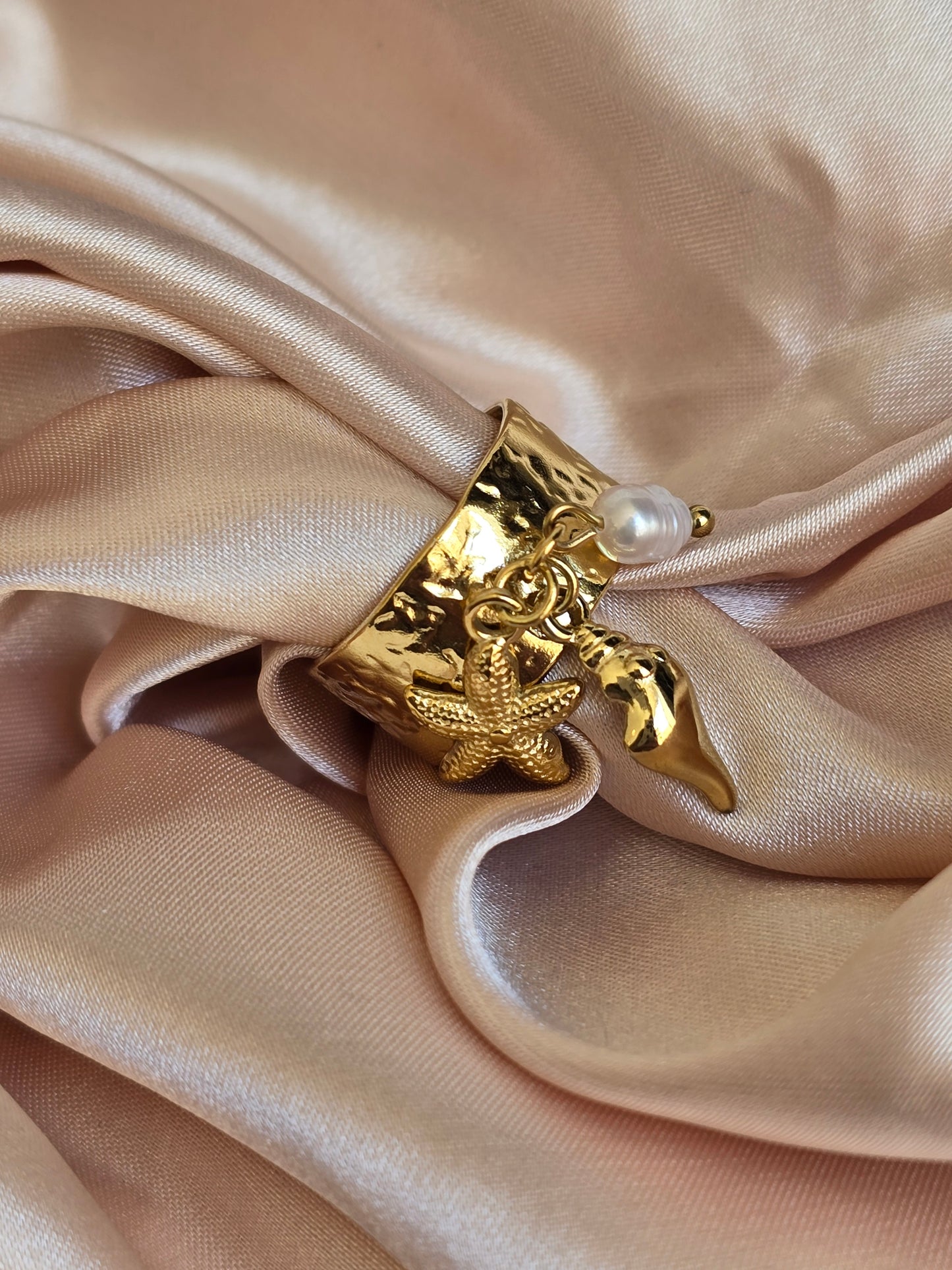 Bague breloque mer