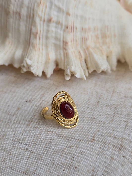 Bague Asteria en cornaline