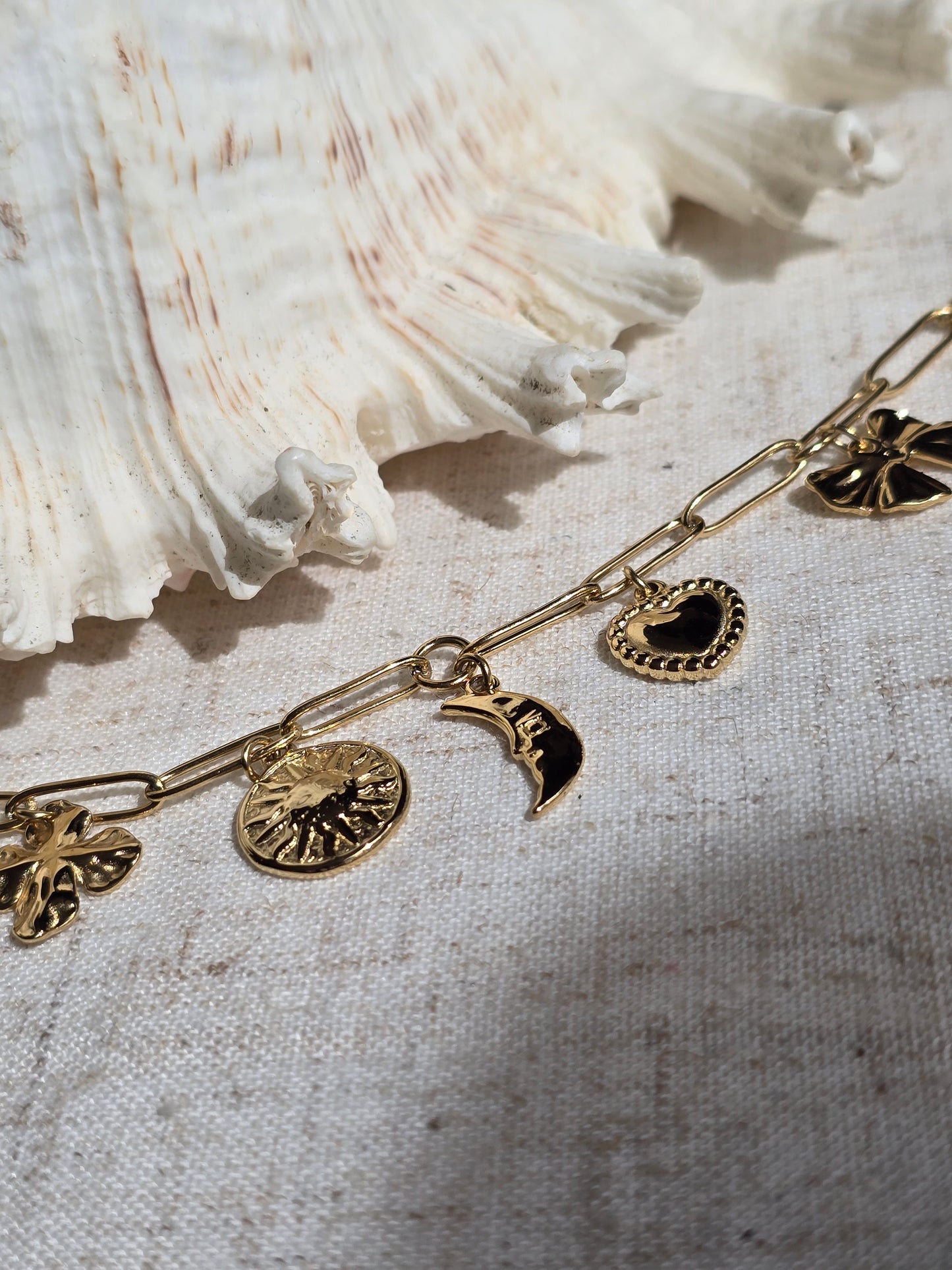 Bracelet charms lune