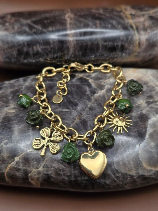 Bracelet Aventurine & Breloques