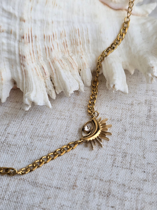 Bracelet Oeil de nazar doré