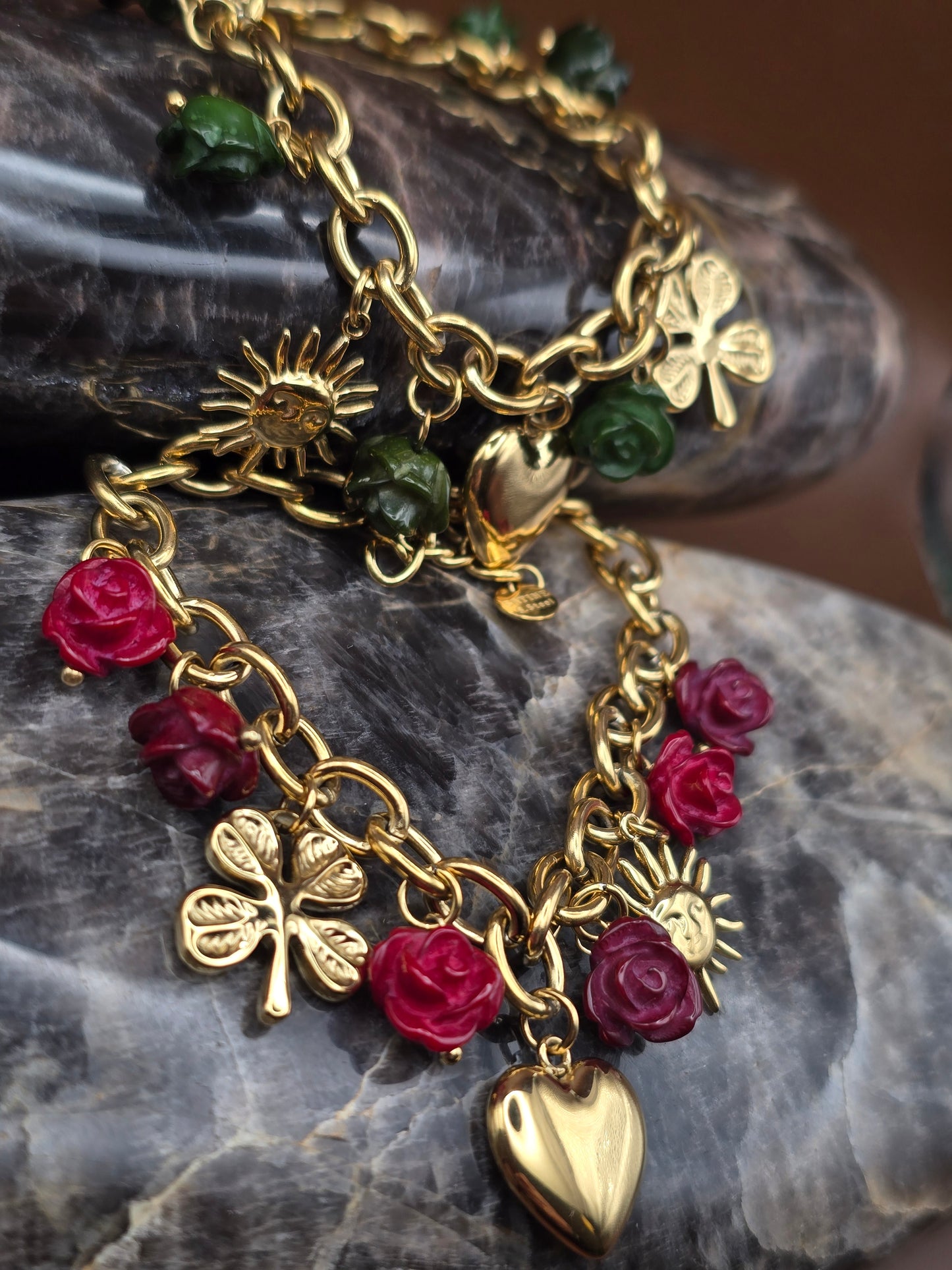 Bracelet Aventurine & Breloques