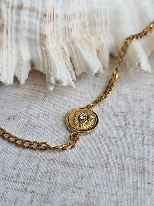 Bracelet oeil de nazar doré