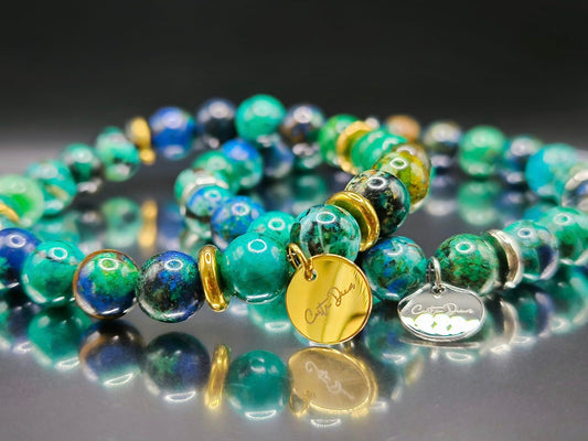 Bracelet Azurite-Malachite AAA