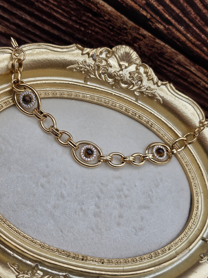 🧿 Bracelet Impéria – Triple Œil Protecteur