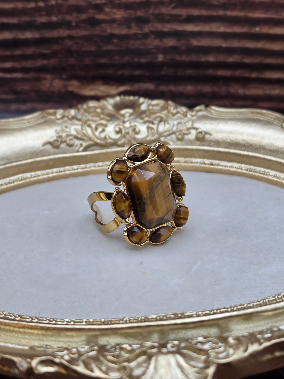 🤎 Bague Fauve – Œil de Tigre