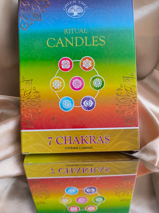 Bougies Rituel 7 Chakras - 10 pièces