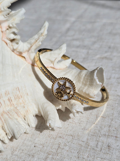 Bracelet Jonc "Étoile d'écume "