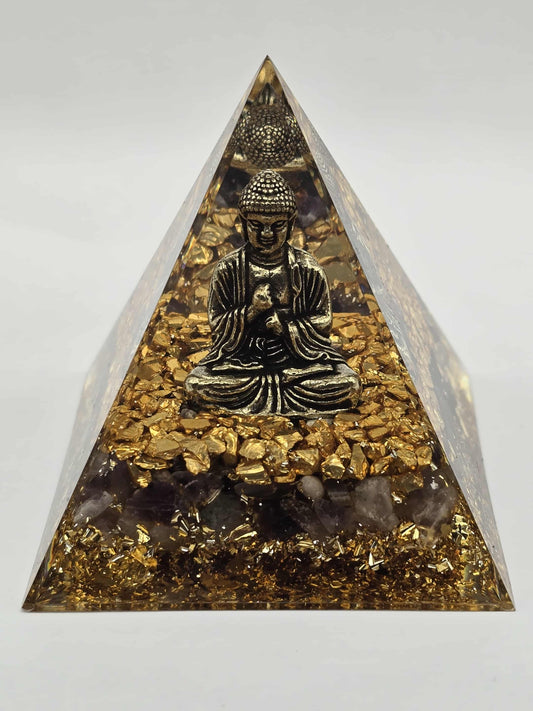 Orgonite Bouddha et Améthyste