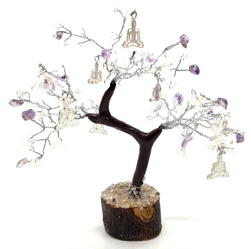 Arbre du Bonheur Cristal/Améthyste Yoga 160 pièces