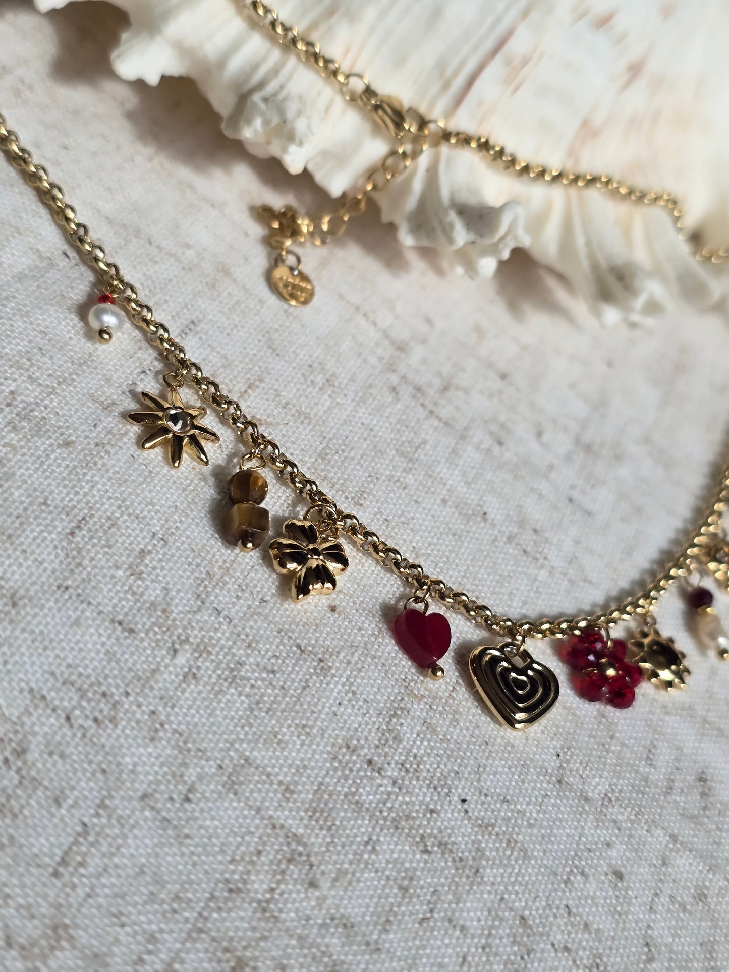 Collier en acier inoxydable doré "Oraya"