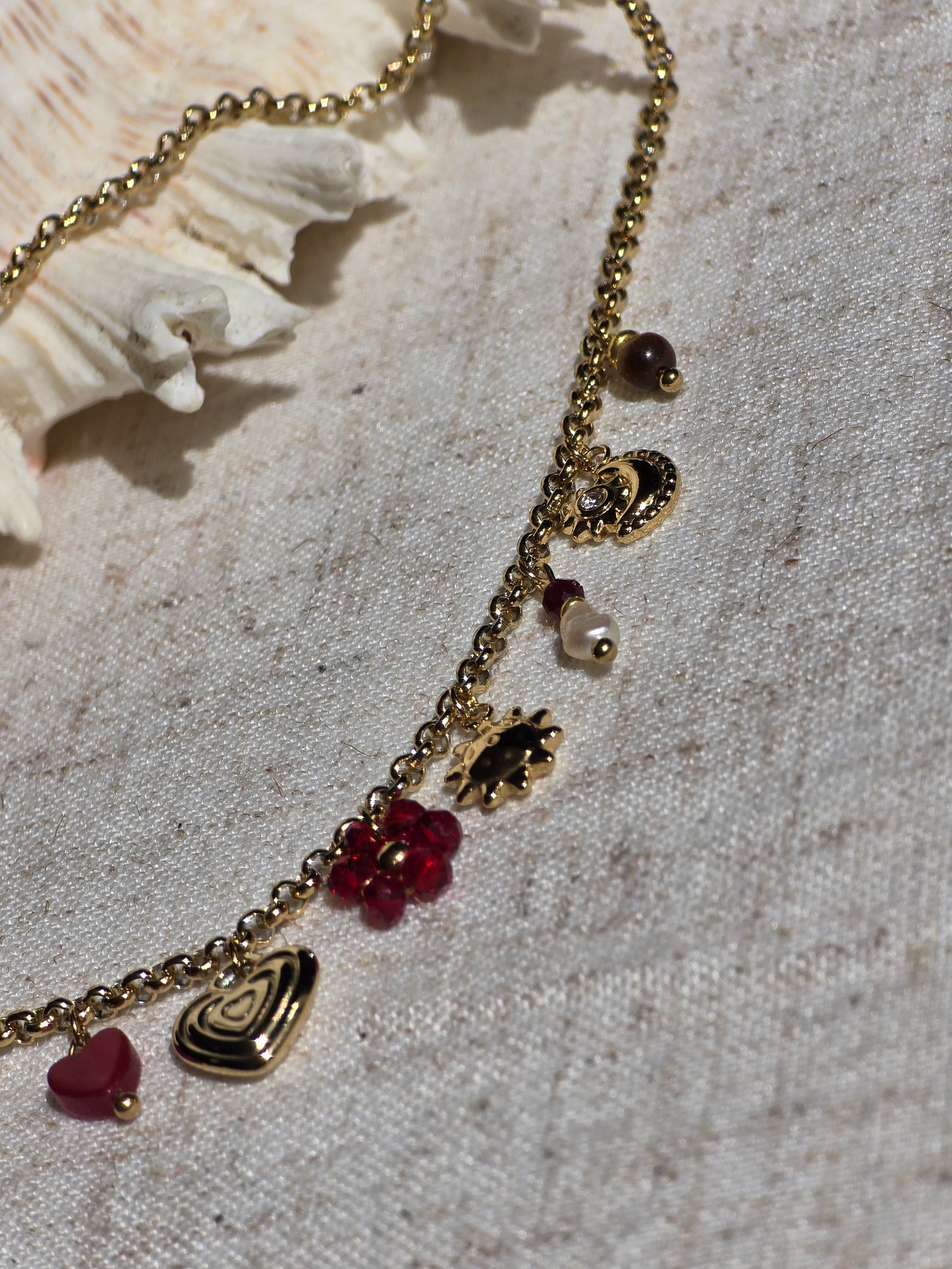 Collier en acier inoxydable doré "Oraya"