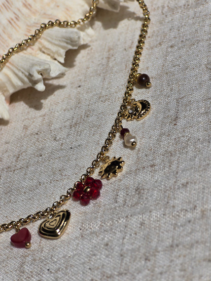 Collier en acier inoxydable doré "Oraya"