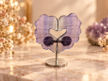 Ailes d’Ange en forme de Cœur – Pierres Naturelles