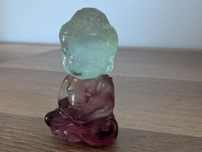 Bouddha Indien en fluorine multicolore