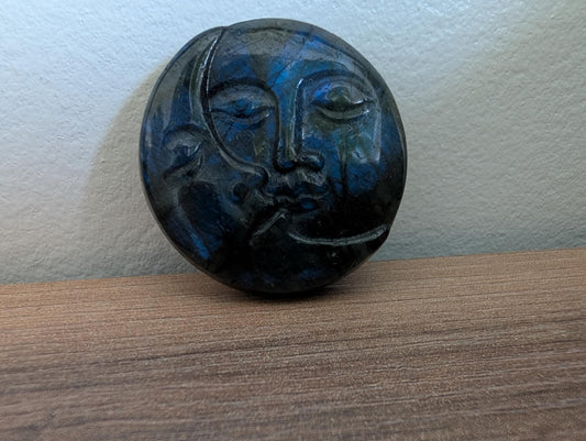 "Lune et soleil" en Labradorite