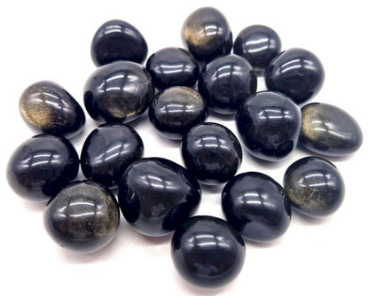 Obsidienne Dorée 'A' roulées