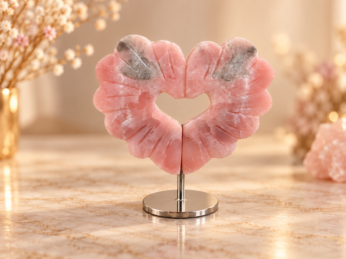 Ailes d’Ange en forme de Cœur – Pierres Naturelles