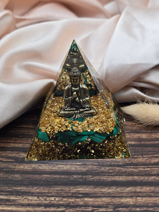 Orgonite – Malachite & Bouddha