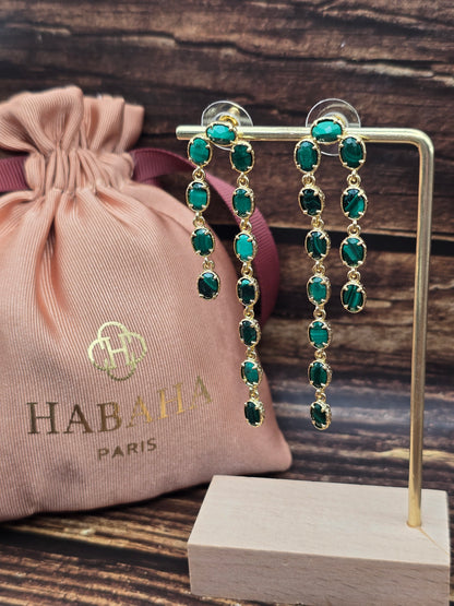 Boucles d’oreilles " Émeraude "