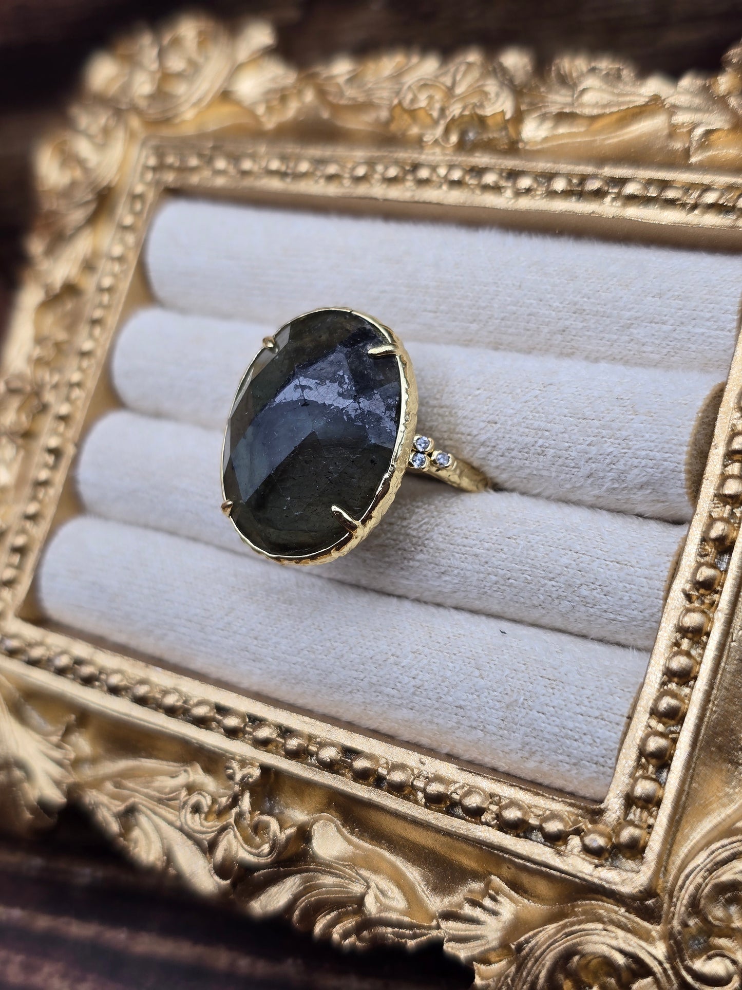 Bague " Boréalia " Labradorite