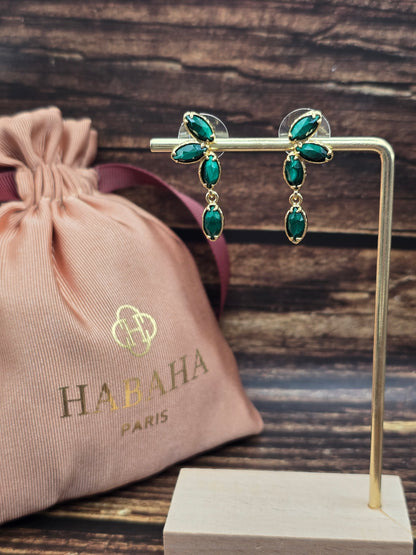 Boucles d’oreilles " Émeraude Mystique "