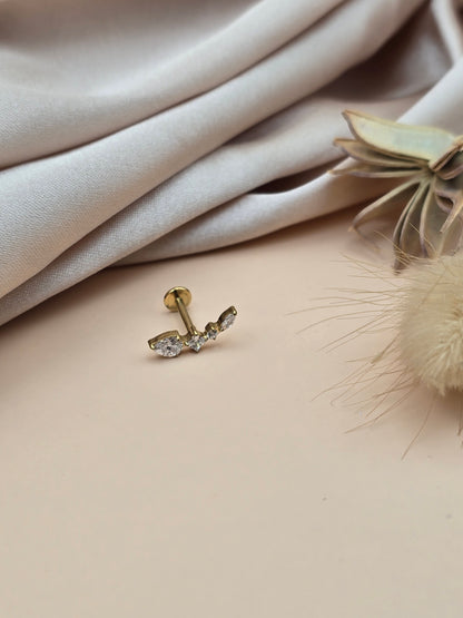 Piercing feuille – Titane & Zirconium