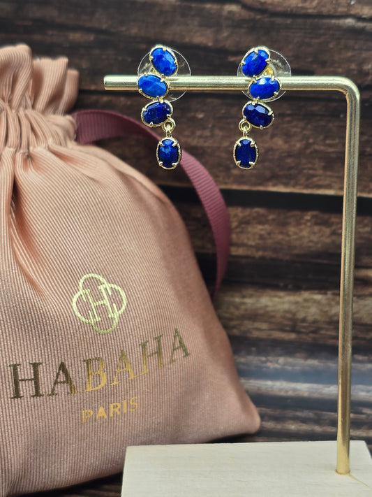 Boucles d’oreilles " Majesté Azur "