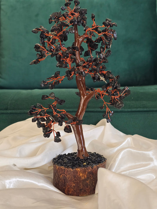 Arbre du bonheur en Tourmaline noire – Nœuds wiccans – 300 pièces 🖤🌳