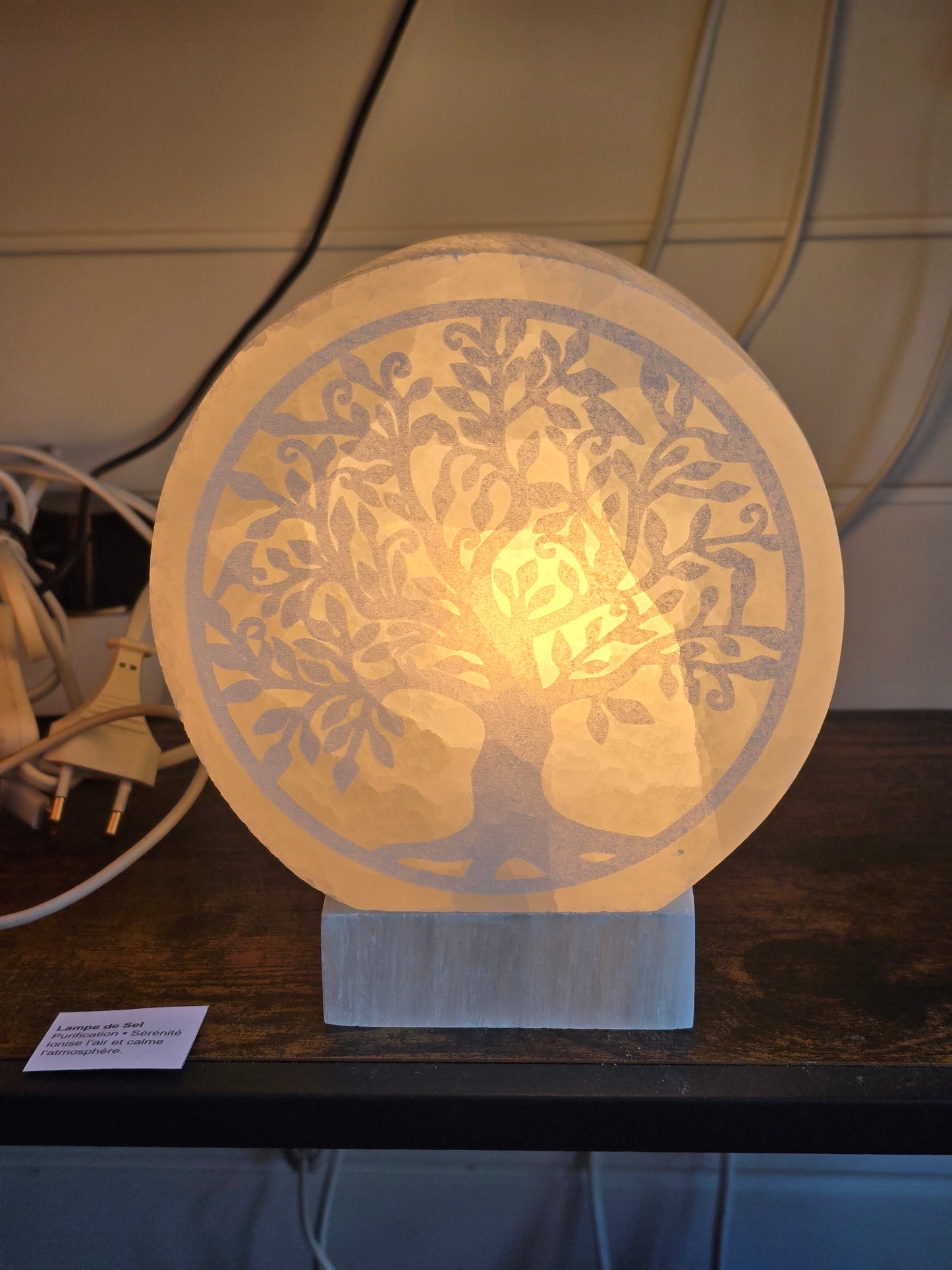 Lampe Sélénite Arbre de Vie 20cm